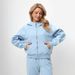 Casual European And American Women's Fashion Hooded Suit Long-sleeved Zipper Cardigan Jacket Lace-up Sweatpants Two-piece Set_ecoleips.com