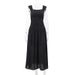 European American Style 2024 Women's Autumn And Winter New Fashion Square-neck Ruched Large Hem Waist-slimming Mesh_ecoleips.com