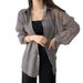 Women's Clothing Ice Silk Sun Protection Shirt Women's Thin Cardigan Design Niche Drape Blouse Shirt Jacket Top_ecoleips.com