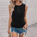 Aria Basics Aria Basics 2026 Summer European American Cross-Border Women's Sleeveless Solid Color T-Shirt Versatile Round Neck Knit Top With_ecoleips.com
