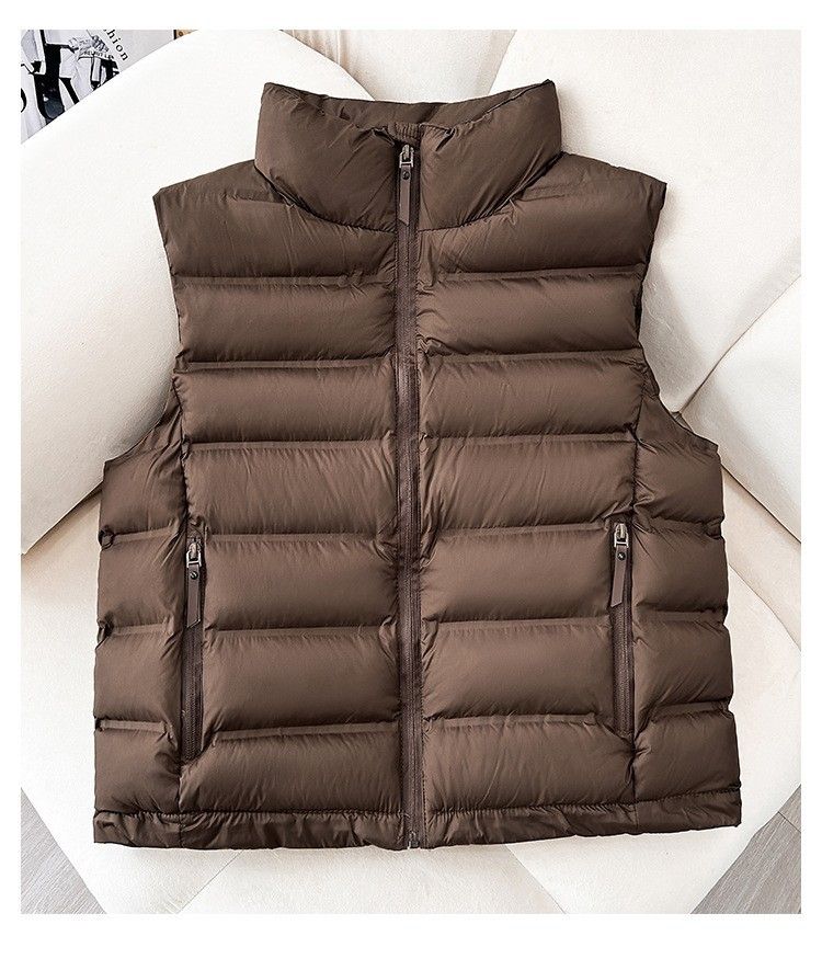 Women's Clothing Lightweight Quilted Vest For Women & Men, Winter Stand Collar Sleeveless Jacket, Warm Casual Outerwear, Trendy Streetwear_ecoleips.com