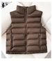 Women's Clothing Lightweight Quilted Vest For Women & Men, Winter Stand Collar Sleeveless Jacket, Warm Casual Outerwear, Trendy Streetwear_ecoleips.com