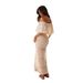 2026 New Women's Fashion Casual Hollow Lace-up Shawl Dress Long Dress_ecoleips.com