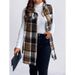 "Plaid Sleeveless Vest Coat – Wool Blend Women’s Outerwear (Black, Khaki, Red, XL-4XL)"_ecoleips.com