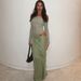 Women's Clothing Summer New Long Skirt Temperament Sexy One Shoulder Mesh Hollow Dress For Women_ecoleips.com