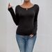 Women's Clothing Women's Fashion Backless Lace Butterfly Top Sexy Base Layer Spring Autumn Style For Formal & Casual For Women_ecoleips.com