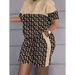 Women's Clothing Women's Short Sleeved Two Piece Printed Suit Style Spring Summer Commuter Wear For Formal & Casual For Women_ecoleips.com