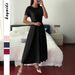 Women's Clothing Elegant Sexy European American Style Women's Short Sleeve Dress Evening Gown Spring Summer For Formal & Casual_ecoleips.com