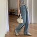 Women's Clothing Wide Leg Pants Versatile High Waist Drape Drawstring Loose Straight Pants_ecoleips.com
