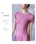 Women's Clothing Sports Tops Internet Celebrities Tight Fitting Slimming Short Sleeved T Shirts Yoga Clothes_ecoleips.com