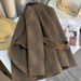 Women's Vintage-Inspired Brown Wool Blend Blazer With Belted Waist – Warm Winter Office & Casual Coat (Available In Plus Sizes)_ecoleips.com