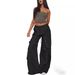 Retro High-Waisted Wide Leg Pants Women's Loose Fitting Casual Cargo Trousers With Pockets Spring/Autumn Regular Size_ecoleips.com