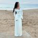 Women's Slim Fit Long Sleeved Dress with Lace Trim Flared Sleeves European Style Ribbon Bodycon Skirt_ecoleips.com