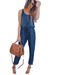 Voya Women's Foreign Trade Women's Slim-fit Waist-cinching Denim Jumpsuit With Straight Legs, Comfortable_ecoleips.com