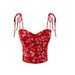 25 Summer New Women's French Sexy Vintage Vacation Style Slim Fit Floral Tie Strap Camisole_ecoleips.com