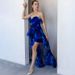 Women's Ruffled One-Piece Swimsuit - Floral Print Beach Bathing Suit For Vacation & Pool Party_ecoleips.com
