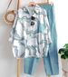Spring And Summer Leisure Cotton And Linen Vacation Striped Comfortable Long-sleeved Two-piece Suit_ecoleips.com