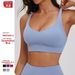 Crisscross Back Sports Bra – Breathable Yoga Top With Soft Brushed Lining | High-Support Workout Essential_ecoleips.com