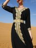 Women's Clothing Black Embroidered Lace Elegant Retro Hot Dress Holiday Gorgeous_ecoleips.com