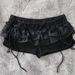 Summer Ruffled Solid Color Women's Floral Skirt Pants Shorts Set Japanese Korean Style Elastic Band Cake Style with Flower Bud Bow_ecoleips.com