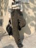 American-style Leopard Print Wide-leg Jeans For Petite Women, Spring/summer Design, Retro High-waisted, Slimming, Loose_ecoleips.com