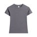 French Crew Neck Front Shoulder Short Sleeve T-Shirt Women's Summer Short Elastic Slim Spice Girl Skinny Short Top_ecoleips.com