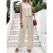 Women's Sleeveless Top And Wide-Leg Pants Set - Summer Linen Blend Comfort Outfit For Casual Wear_ecoleips.com
