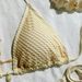 Women's Clothing Sexy Solid Color Mesh Shell Halter Bikini Ladies Bikini Beach Vacation Swimsuit_ecoleips.com