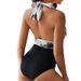 Tie-Dye Bikini Set – Halter Triangle Swimwear With V-Neck & Underwire Support, Sexy Beachwear For Women_ecoleips.com
