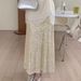 Women's Clothing New Fashion Sequin Elastic High Waist Lining Elastic Drape Skirt Long Skirt For Women_ecoleips.com