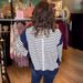 Women's Color Matching round Neck Sweatshirt Striped Contrast Long Sleeve T-Shirt European American Style Printed Top_ecoleips.com