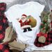 Merry Christmas, Christmas Tree, Santa Claus, Trendy White Cute Women's Casual Short-Sleeve Loose T-Shirt_ecoleips.com