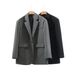ng2510292 High-End Gray For Women, Spring And Autumn 2024 New Style, Loose Fit Black Blazer Suit_ecoleips.com