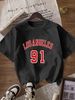 Women's Casual Round Neck Short Sleeve T-Shirt Multi-Color Style Simple Fashionable Sports Top Solid Printed Loose Fit_ecoleips.com