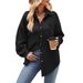 Verve 2025 Women's Autumn Winter New Casual Loose Pocket Waffle Pattern Fashion Shirt_ecoleips.com
