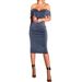 Women's Clothing Slim Fit Hip Hugging One Line Collar Midi Skirt Sleeveless Party Dress_ecoleips.com