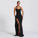 Women's Sexy Halter Evening Dress New Backless High Slit Fashionable Gown_ecoleips.com