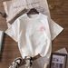 Women's Casual Round Neck Short Sleeve T-Shirt Multi-Color American Style Simple Fashionable Sports Top Solid Printed Loose Fit_ecoleips.com