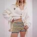 Women's Slim Fit Color Block Shorts Summer Casual Sporty Rainbow Striped Hot Pants European And American Style Dopamine Inducing_ecoleips.com