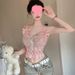 ng2510292 2025 Summer French Sweet And Spicy Lace Camisole Vest With Chest Pads Versatile Top For Women_ecoleips.com