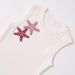 Women's Starfish Detail Sleeveless Top,Summer Chic Bodycon Cami With 3d Embellishment Versatile Sleeveless Design_ecoleips.com