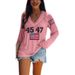 2025 Spring Fun And Comfortable Casual Women's T-shirt Round Neck Hoodie Digital Long Sleeve Printed Top_ecoleips.com