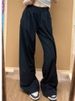 K Quick Drying Work Pants, Women's Slim Fit, American Loose Straight Leg Wide Leg Pants, Casual Sports Pants_ecoleips.com
