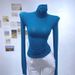 Women's Rainbow Colored Turtleneck Fitted Inner Layer Top Long Sleeved T-Shirt for Autumn And Winter_ecoleips.com