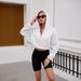 2025 European And American Autumn Winter New Fashion Zipper Hooded Solid Color Short Long Sleeve_ecoleips.com