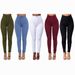 Women's Clothing Elastic Candy Color Pants Slim Fit Casual Pants_ecoleips.com