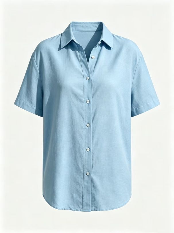 High-End Women's Casual Lapel Shirt Spring/Summer Loose Fitting Versatile Clothing_ecoleips.com