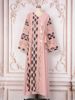 Muslim Dress Women Elegant Muslim Abaya Dress With Sequins – Modest Long Sleeve Middle Eastern Robe For Women_ecoleips.com