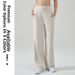 Women's Clothing Naked Feel Yoga Sports Wide Leg Pants High Waisted Casual Breathable Women's Sportswear With Fairy Like Drape Straight Leg_ecoleips.com