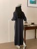 K Women's Half-turtleneck Sweater Dress; Loose, Thickened, Knee-length, To Be Worn Under A Coat. No Bags Or Other Accessories_ecoleips.com